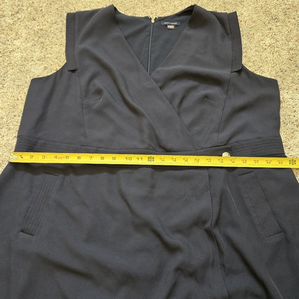 Tommy Hilfiger Navy Blue Faux Wrap Dress Size 20W - Picture 12 of 13